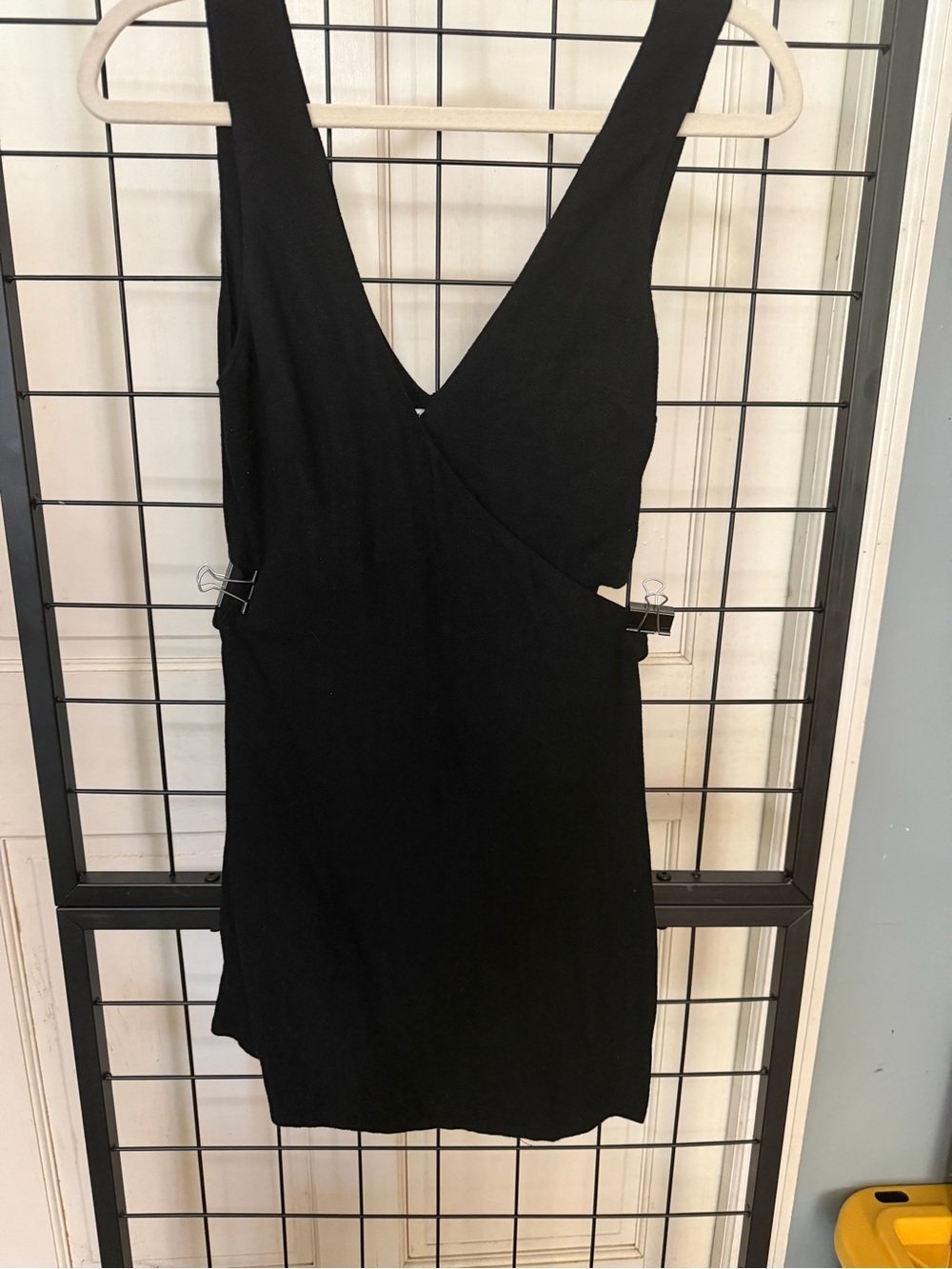 Rumored Black Sleeveless V-Neck Mini Dress. Wrap nwot
